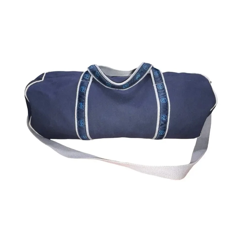 AQR Capital Management Scarborough & Tweed Navy Blue Canvas Duffle Banker Bag